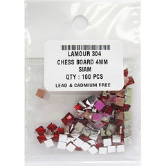 Lamour Chess Board 4mm Siam, 100pcs #304