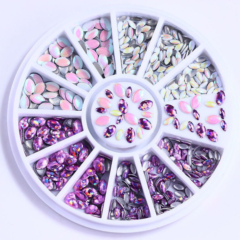 Décoration d'ongles 3D strass en roue #40796