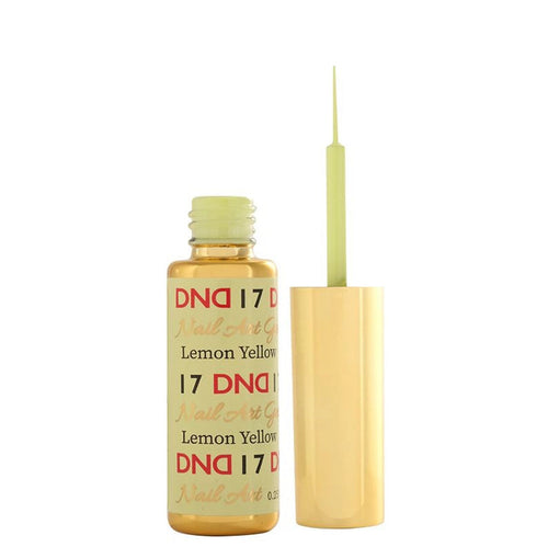 Gel vernis semi-permanent DND Nail Art 7,3 ml - Jaune Citron DND17