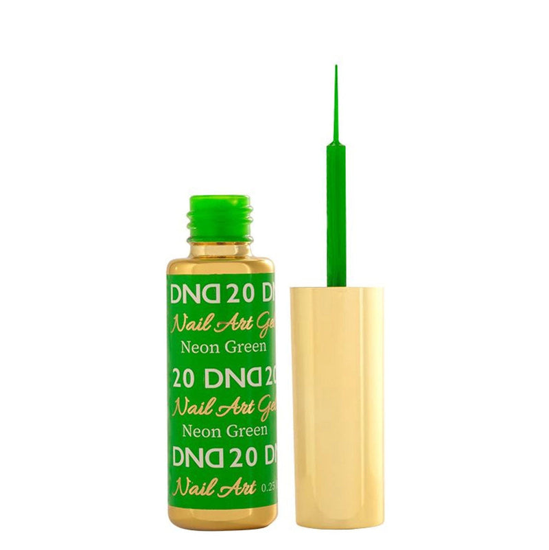 Gel Nail Art DND 0,25 fl oz/9 ml - Vert fluo DND20