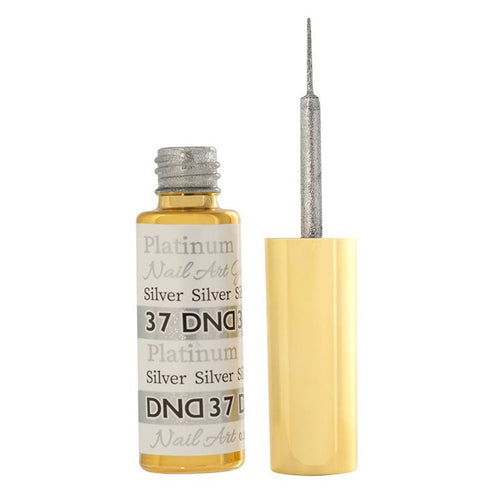 DND Nail Art Gel 7,39 ml - Argent Platine DND37
