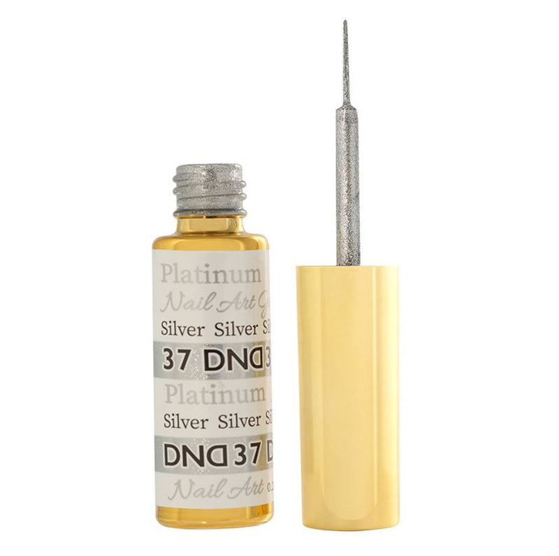 DND Nail Art Gel 7,39 ml - Argent Platine DND37