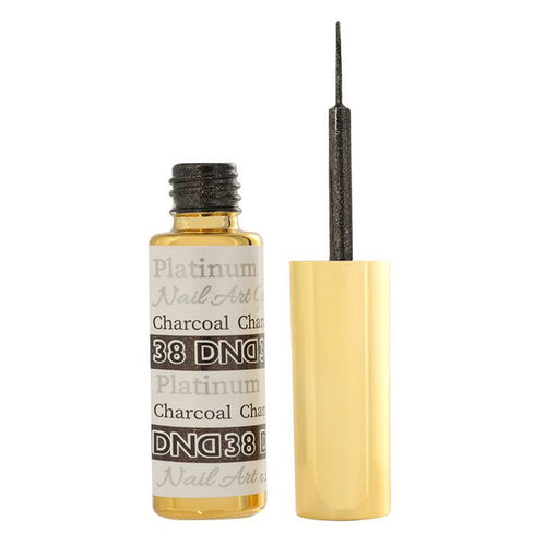 DND Nail Art Gel 7,3 ml/9 ml - Platinum Charcoal DND38
