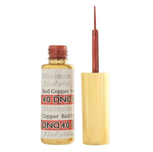 DND Nail Art Gel 0,25 fl oz/9 ml - Cuivre Rouge Platine DND40
