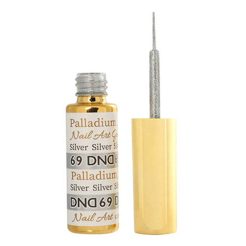 Gel Nail Art DND 7,39 ml/9 ml - Argent Palladium DND69