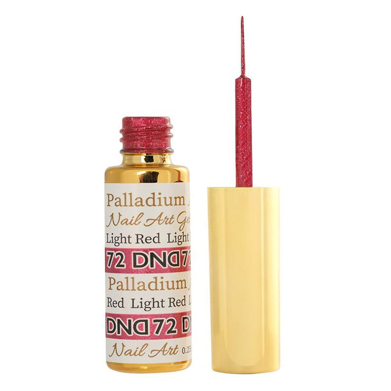 DND Nail Art Gel 0.25 fl oz/9ml - Palladium Light Red DND72