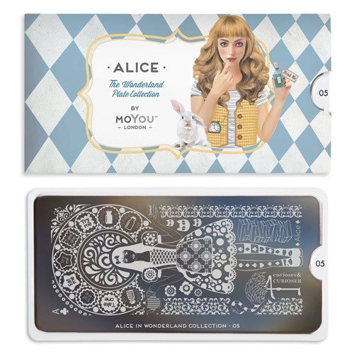 Collection de plaques de stamping MoYou Alice 04 #MPALI04
