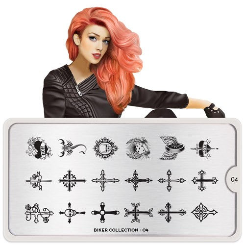 Collection de plaques de stamping MoYou Biker 04 #MPBIK04