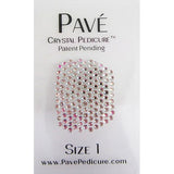 Mini kit de pédicure Pave Crystal, 8 pièces - Diamant noir