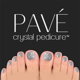 Mini kit de pédicure Pave Crystal, 8 pièces - Diamant noir