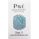 Mini-kit de pédicure Pave Crystal, 8 pièces - Zircon bleu