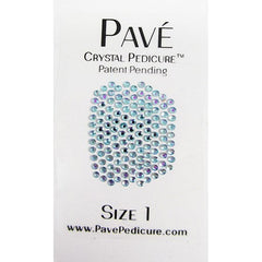 Mini kit de pédicure Pave Crystal, 8 pièces - Aigue-marine