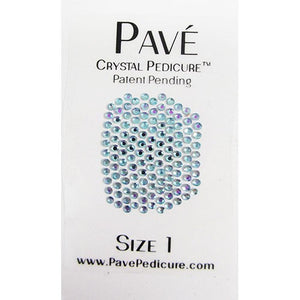 Pave Crystal Pedicure Mini Kit, 8pcs -  Aquamarine