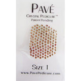 Mini kit pédicure pavé de cristal, 8 pièces - Or
