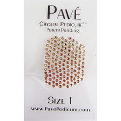 Mini kit pédicure pavé de cristal, 8 pièces - Or