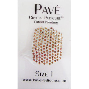 Pave Crystal Pedicure Mini Kit, 8pcs -  Gold