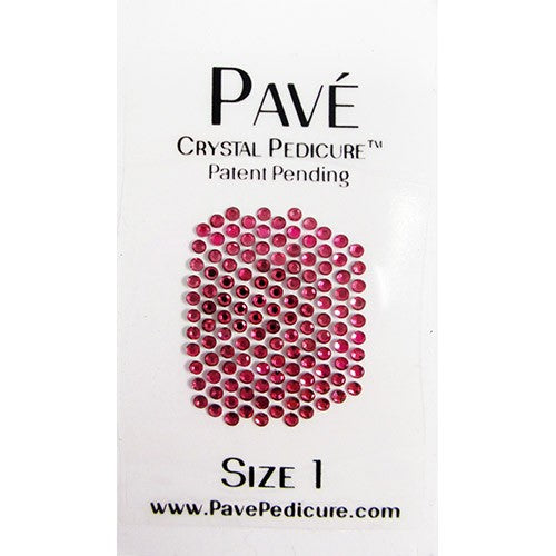 Pave Crystal Pédicure Mini Kit, 8 pièces - Rose