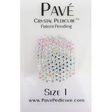 Mini kit pédicure Pave Crystal, 8 pièces - Crystal AB