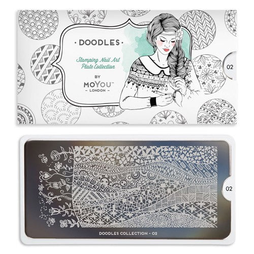 Plaque de stamping MoYou Doodles 02 #MPDOO02