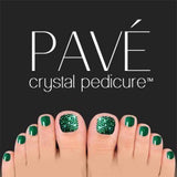 Kit de pédicure mini Pave Crystal, 8 pièces - Émeraude