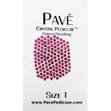 Mini kit de pédicure Pave Crystal, 8 pièces - Fuschia