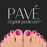 Mini kit de pédicure Pave Crystal, 8 pièces - Fuschia