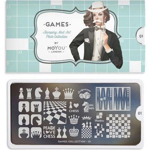 MoYou Nail Art Plate Collection Games 01  #MPGAM01