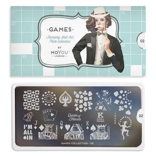 MoYou Nail Art Plaque Collection Jeux 02 #MPGAM02