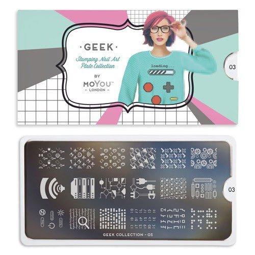 MoYou Nail Art Plate Collection Geek 03  #MPGEE03