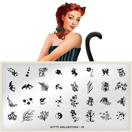 Collection de plaques de stamping MoYou Kitty 10 #MPKIT10