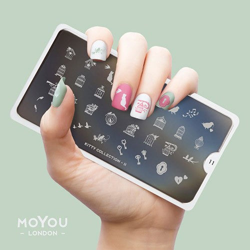 Collection de plaques de stamping MoYou Nail Art Kitty 11 #MPKIT11