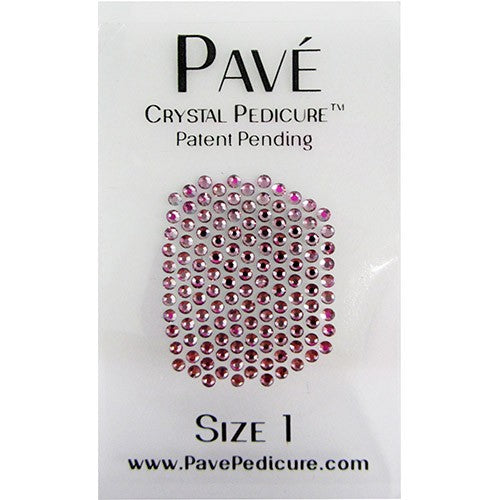 Pave Crystal Pedicure Mini Kit, 8 pièces - Améthyste claire