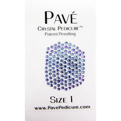 Mini kit de pédicure Pave Crystal, 8 pièces - Saphir clair