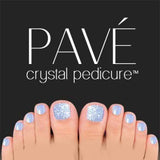 Mini kit de pédicure Pave Crystal, 8 pièces - Saphir clair