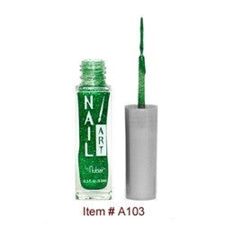 Nubar Nail Art Strippers Vert Prairie Pailleté A103