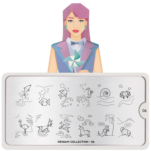 Collection de plaques MoYou Nail Art Origami 06 #MPORI06