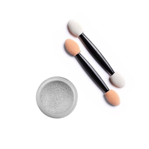 Chrome Effect Pigment Nail Art 6g Argent #P055-C