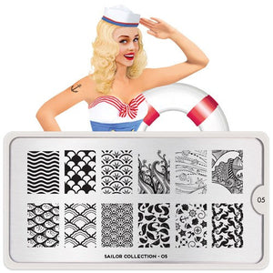 MoYou Nail Art Plate Collection Sailor 05  #MPSAI05