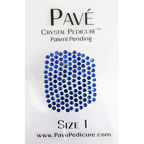 Kit Mini Pédicure Pave Crystal, 8 pièces - Saphir