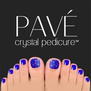 Kit Mini Pédicure Pave Crystal, 8 pièces - Saphir