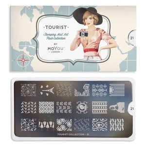 MoYou Collection de Plaques d'Art Ongulaire Tourist 21 #MPTOU21