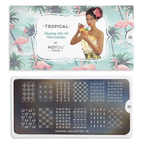Collection de plaques stamping MoYou Tropical 22 #MPTRO22