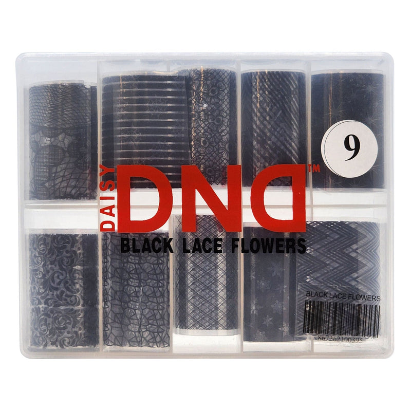DND Foils de Transfert Dentelle Noire Fleurs 00395