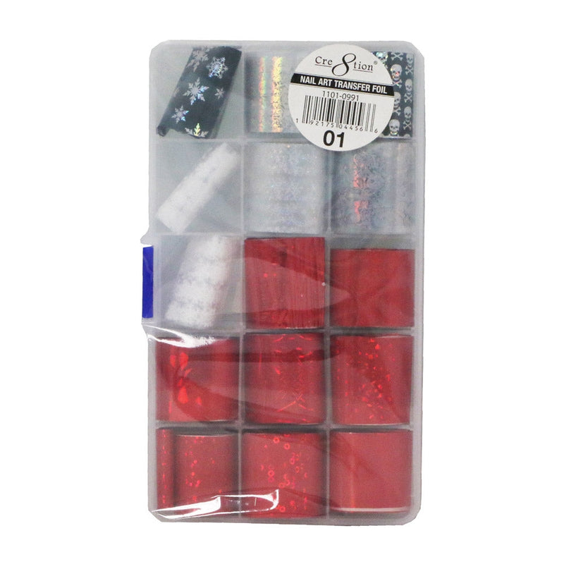 Cre8tion 15 Designs Feuille de Transfert Nail Art Col.01 #1101-0991
