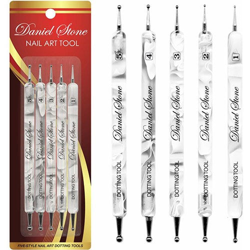 Berkeley Ensemble de 5 Outils à Points - Marbre Blanc DT105WH