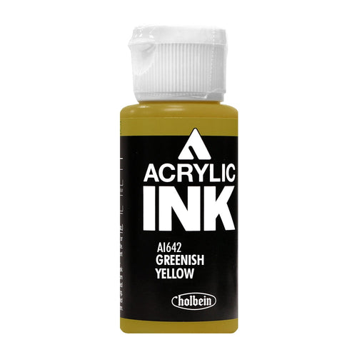 Encre acrylique Holbein Jaune Verdâtre AI642D