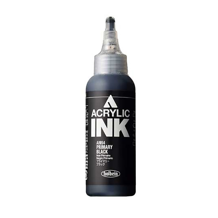 Encre acrylique Holbein Noir super opaque 100ml AI934C 15934
