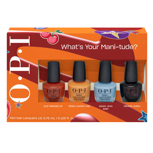 OPI Mini Vernis à Ongles What's Your Mani-tude? 4 Pièces DCF006
