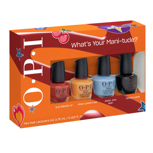 OPI Mini Vernis à Ongles What's Your Mani-tude? 4 Pièces DCF006