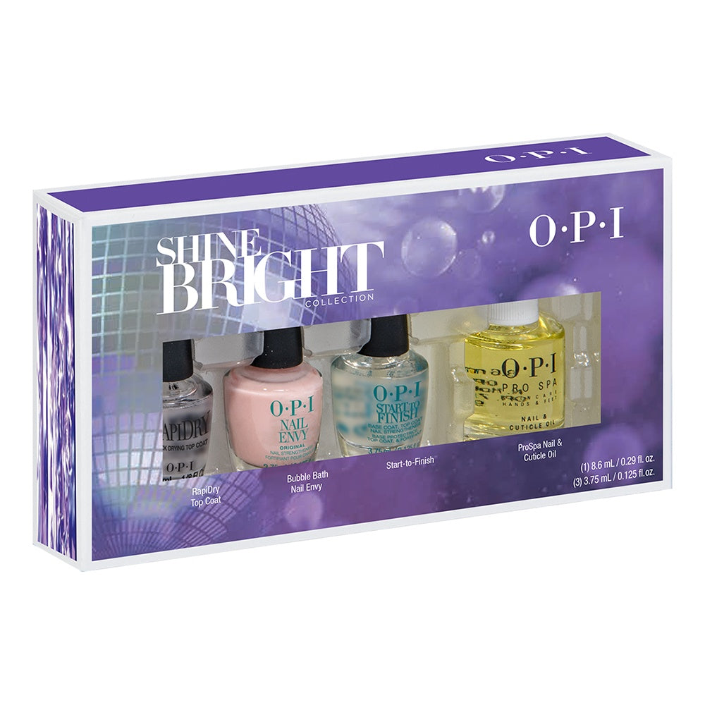 OPI Shine Bright Fêtes 2020 Soins Mini Coffret de 4 HR M34